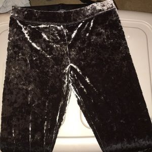 Velvet black leggings